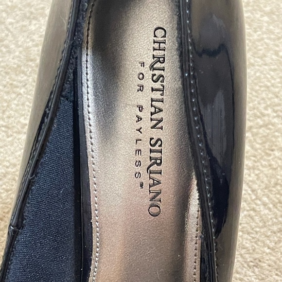 Christian Siriano Black Faux Patent Leather Pumps Size  9.5 - Picture 3 of 10